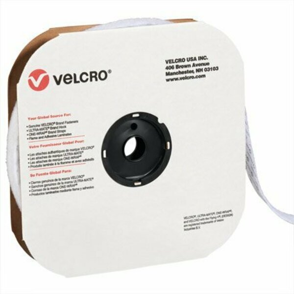 Bsc Preferred 1'' x 75' - Hook - White VELCRO Brand Tape - Individual Strips S-11712